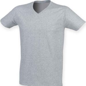 SF Men Feel Good Stretch V Neck T-Shirt | Heather Grey