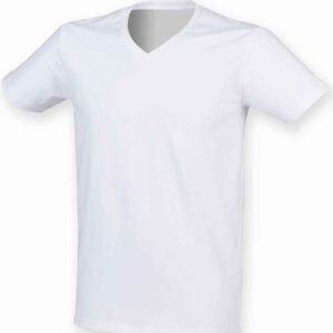 SF Men Feel Good Stretch V Neck T-Shirt | White