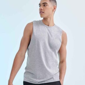 SF Men High Neck Vest | Heather Grey