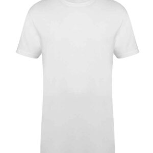 SF Men Longline Dipped Hem T-Shirt | White