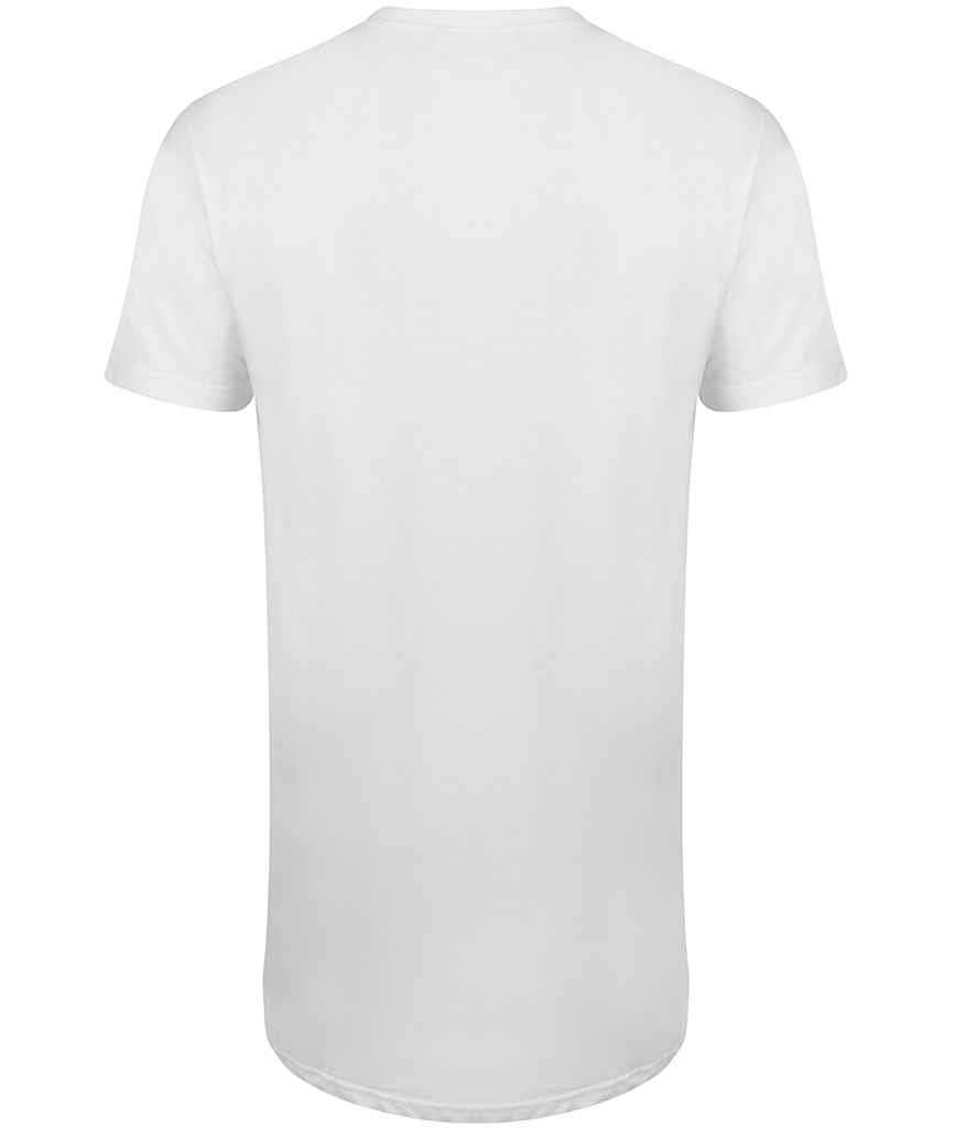 SF Men Longline Dipped Hem T-Shirt | White - Image 2