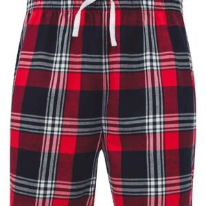 SF Men Tartan Lounge Shorts | Red/Navy