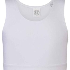 SF Minni Kids Fashion Crop Top | White/White