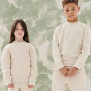 SF Minni Kids Sustainable Curved Hem Sweatshirt | Light stone