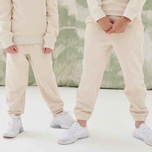 SF Minni Kids Sustainable Fashion Cuffed Joggers | Light stone