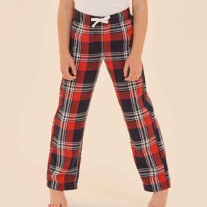 SF Minni Kids Tartan Lounge Pants | Red/Navy