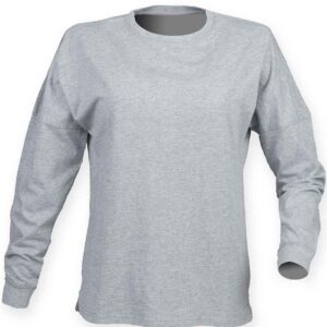 SF Unisex Drop Shoulder Slogan Top | Heather Grey