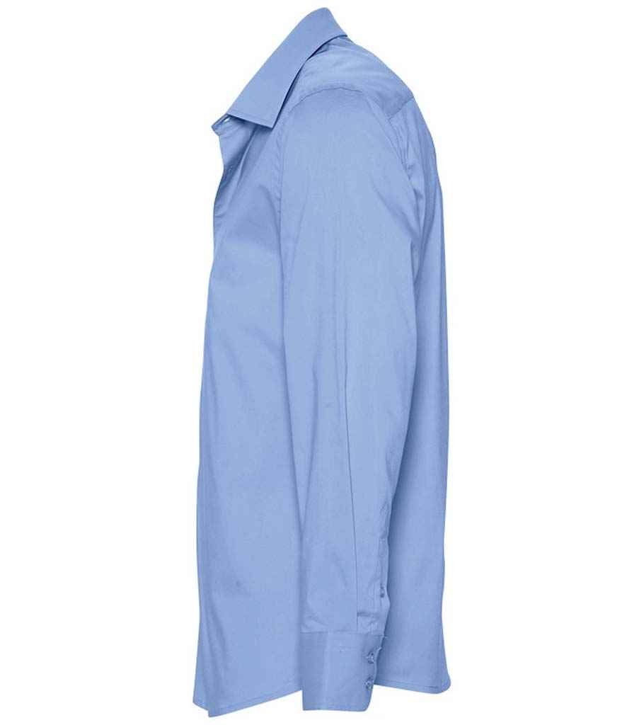 SOL'S Brighton Long Sleeve Fitted Shirt | Bright Sky - Image 4