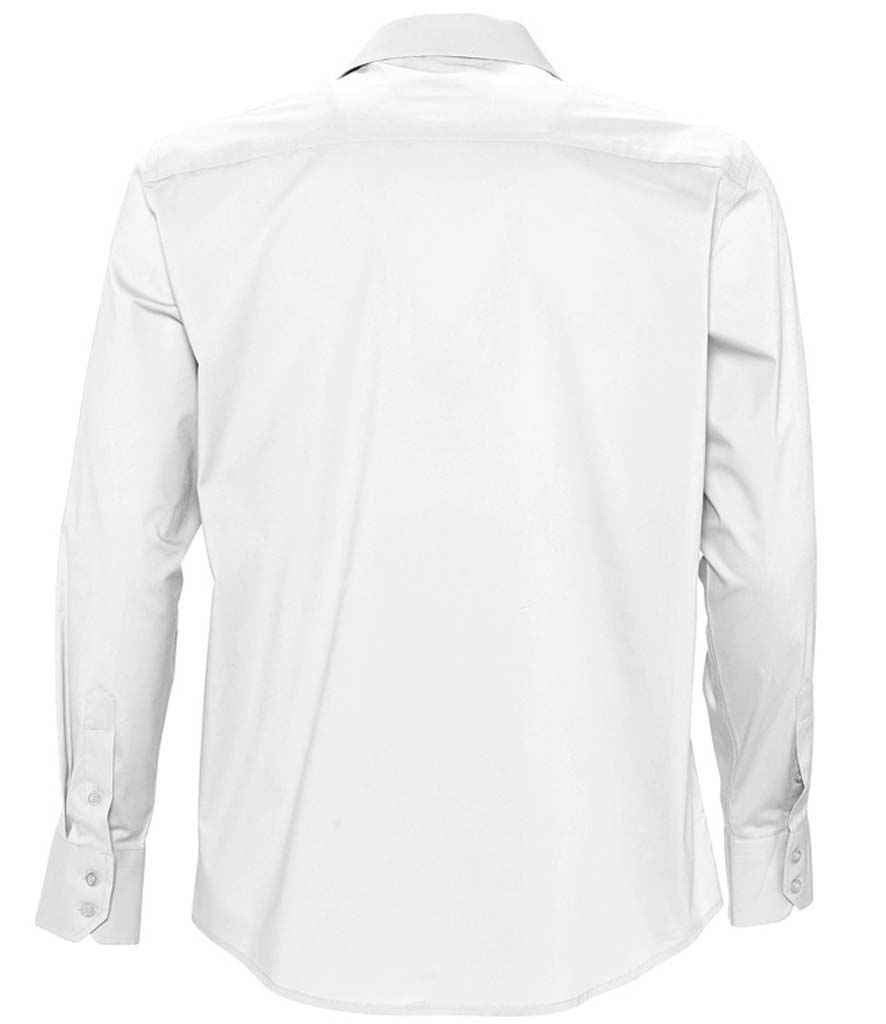 SOL'S Brighton Long Sleeve Fitted Shirt | White - Image 2