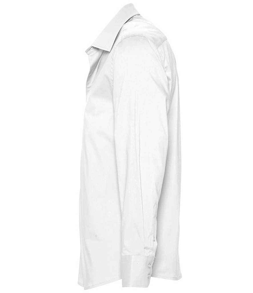 SOL'S Brighton Long Sleeve Fitted Shirt | White - Image 3