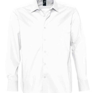 SOL'S Brighton Long Sleeve Fitted Shirt | White