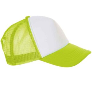 SOL'S Bubble Contrast Cap | White/Neon Green