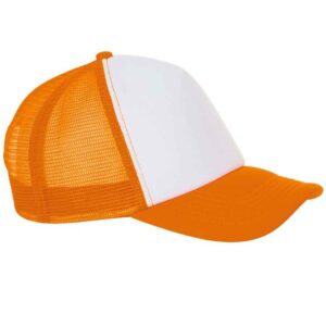 SOL'S Bubble Contrast Cap | White/Neon Orange