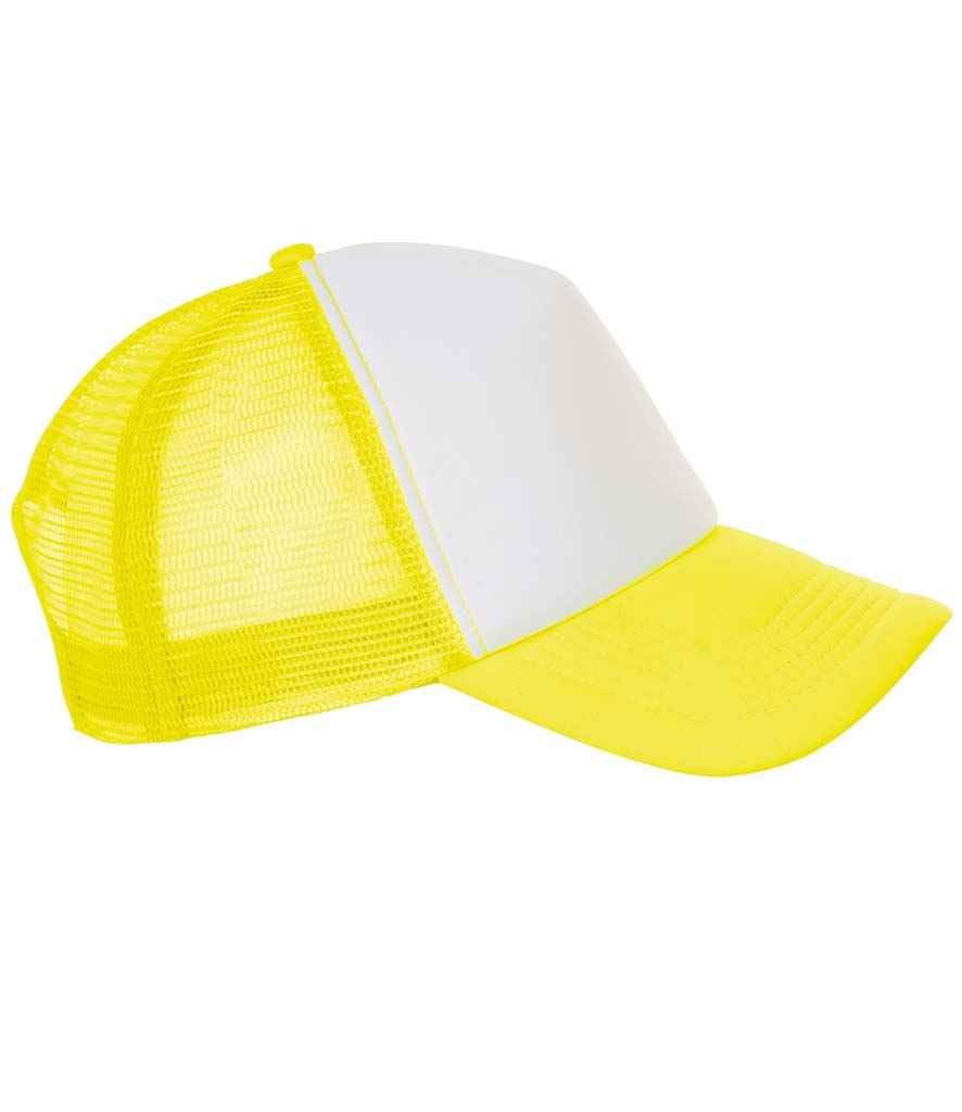 SOL'S Bubble Contrast Cap | White/Neon Yellow
