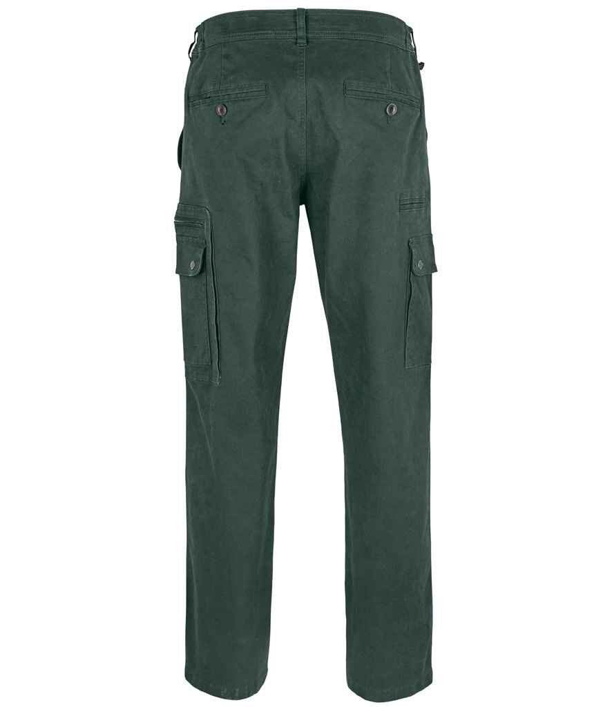 SOL'S Docker Stretch Cargo Trousers | Forest Green - Image 2