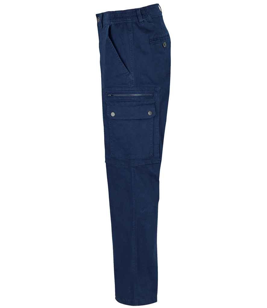 SOL'S Docker Stretch Cargo Trousers | Navy - Image 3