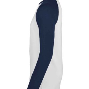 SOL'S Funky Contrast Long Sleeve T-Shirt | White/French Navy