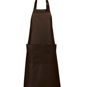 SOL'S Gala Long Bib Apron | Chocolate