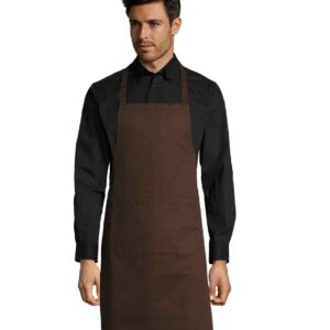 SOL'S Gramercy Bib Apron | Chocolate