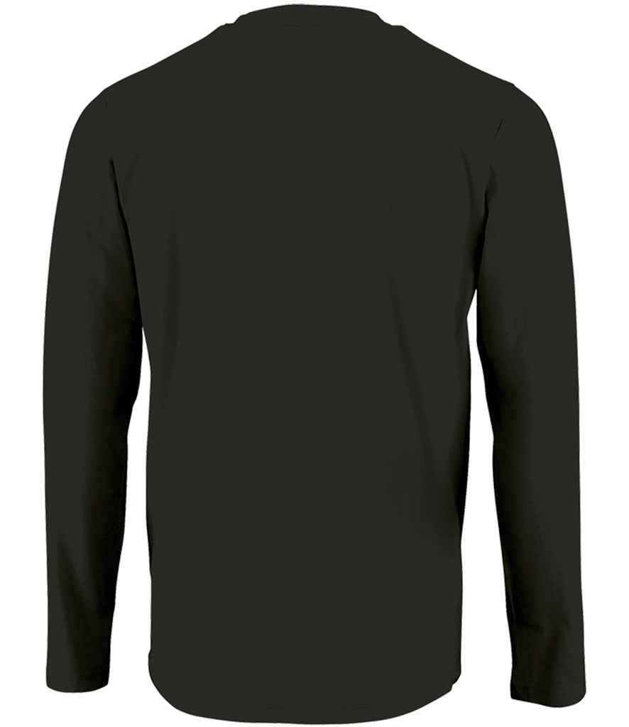 SOL'S Imperial Long Sleeve T-Shirt | Deep Black - Image 2