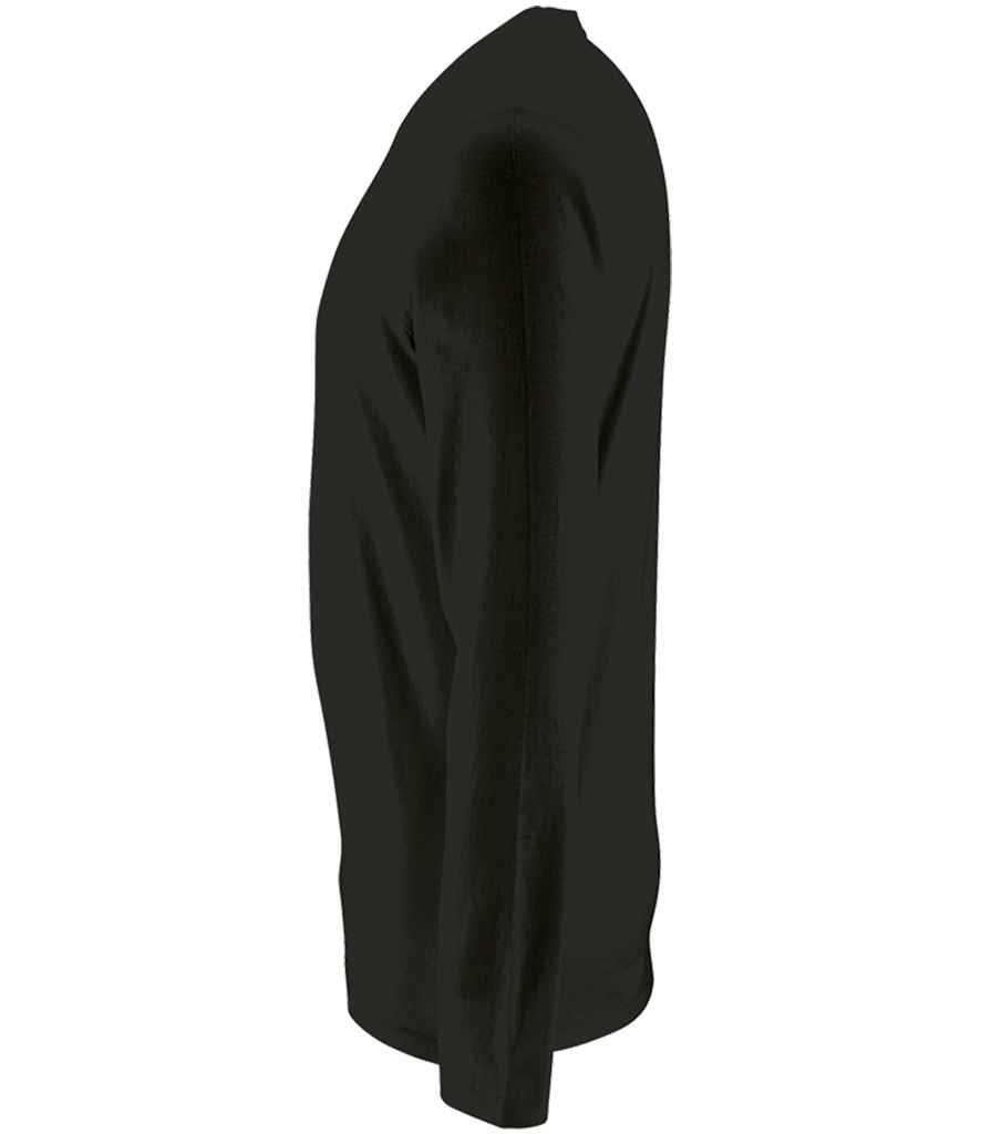 SOL'S Imperial Long Sleeve T-Shirt | Deep Black - Image 3