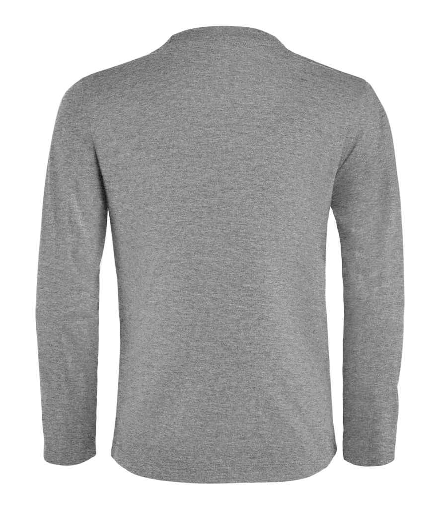 SOL'S Kids Imperial Long Sleeve T-Shirt | Grey Marl - Image 2