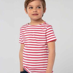 SOL'S Kids Miles Striped T-Shirt | White/Red