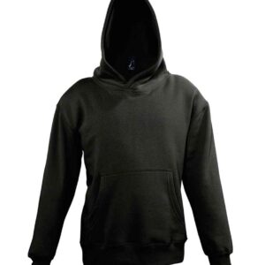 SOL'S Kids Slam Hooded Sweatshirt | Black