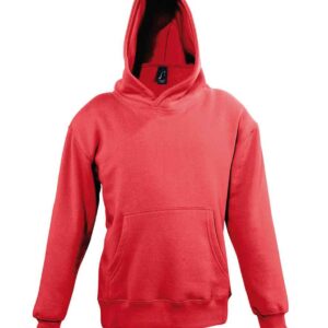 SOL'S Kids Slam Hooded Sweatshirt | Red