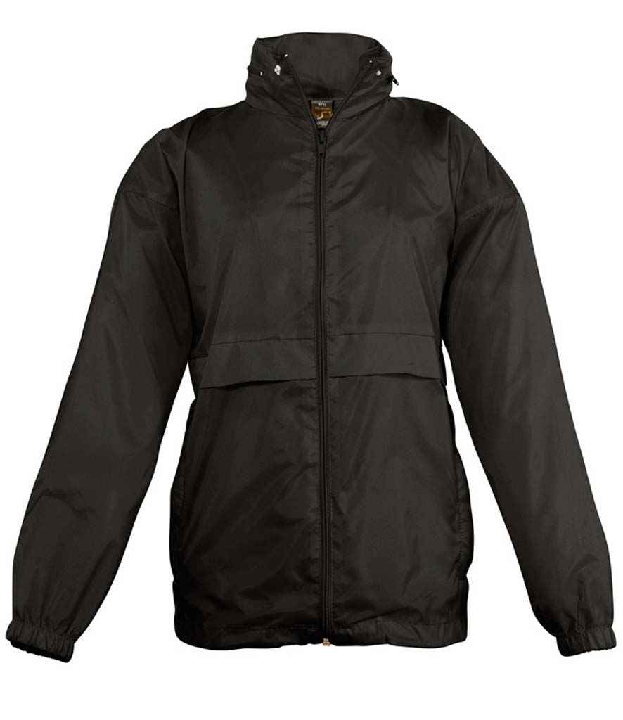 SOL'S Kids Surf Windbreaker Jacket | Black - Image 2