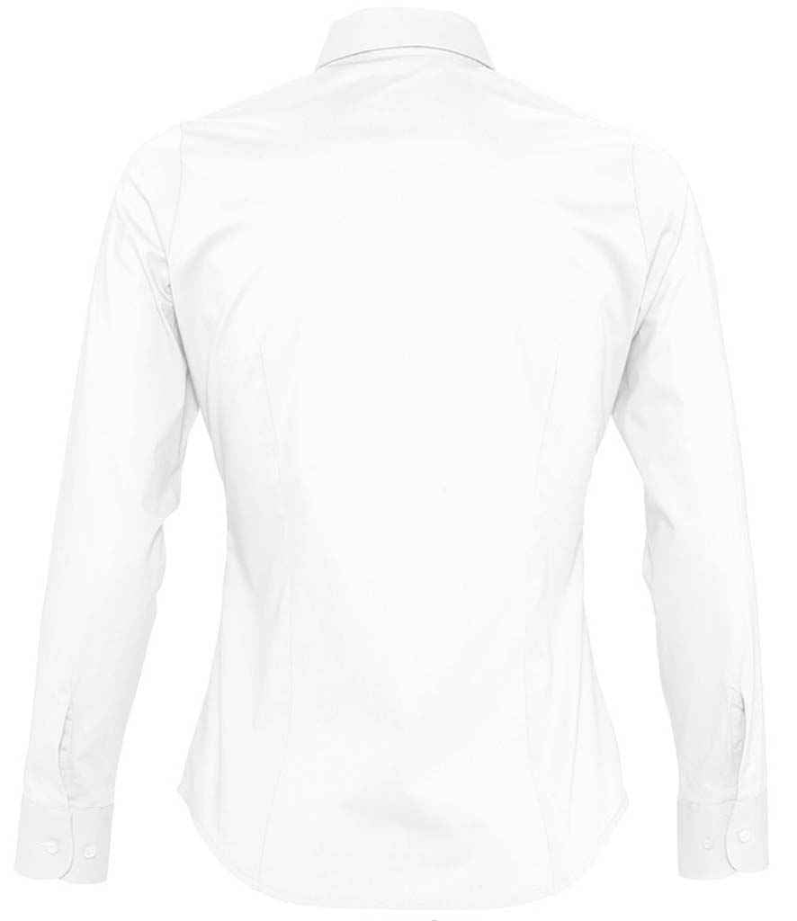 SOL'S Ladies Eden Long Sleeve Fitted Shirt | White - Image 2