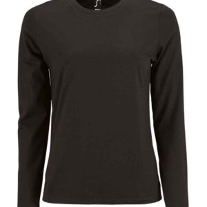 SOL'S Ladies Imperial Long Sleeve T-Shirt | Deep Black