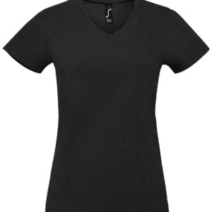 SOL'S Ladies Imperial V Neck T-Shirt | Deep Black
