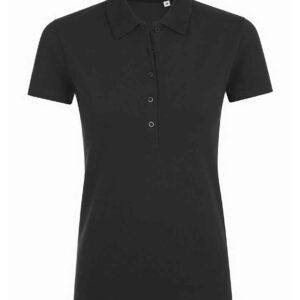 SOL'S Ladies Phoenix Piqué Polo Shirt | Black