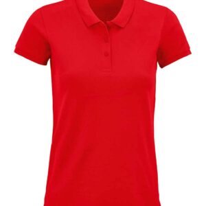 SOL'S Ladies Planet Organic Piqué Polo Shirt | Red