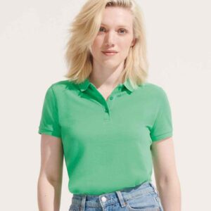 SOL'S Ladies Planet Organic Piqué Polo Shirt | Spring Green