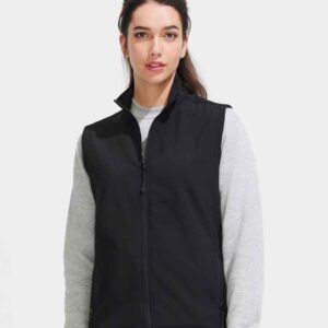 SOL'S Ladies Race Soft Shell Bodywarmer | Black
