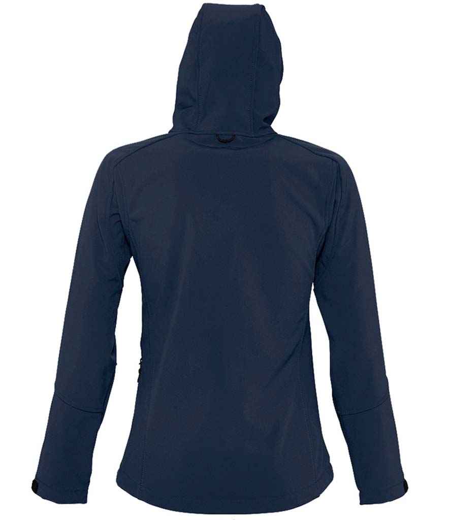 SOL'S Ladies Replay Hooded Soft Shell Jacket | French Navy - Image 2