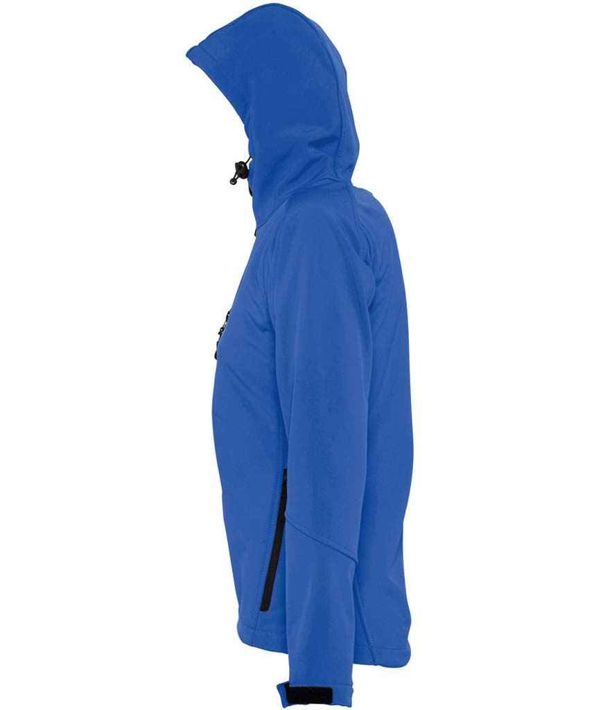 SOL'S Ladies Replay Hooded Soft Shell Jacket | Royal Blue - Image 3