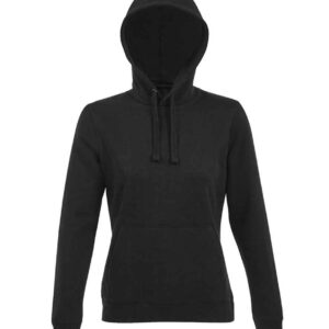 SOL'S Ladies Spencer Hooded Sweatshirt | Black