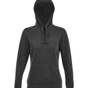 SOL'S Ladies Spencer Hooded Sweatshirt | Charcoal Marl
