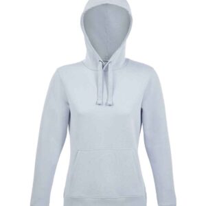 SOL'S Ladies Spencer Hooded Sweatshirt | Creamy Blue