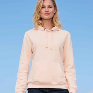 SOL'S Ladies Spencer Hooded Sweatshirt | Creamy Pink