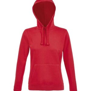 SOL'S Ladies Spencer Hooded Sweatshirt | Red