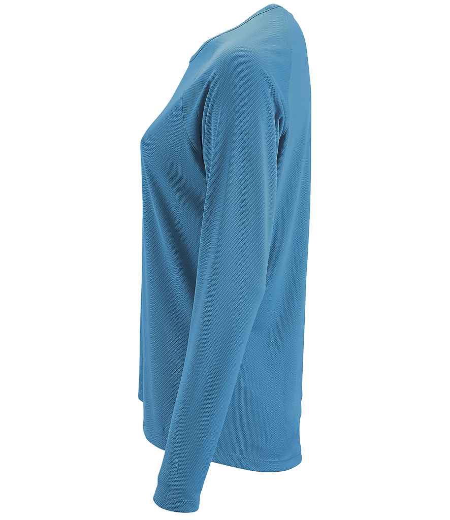 SOL'S Ladies Sporty Long Sleeve Performance T-Shirt | Aqua - Image 3