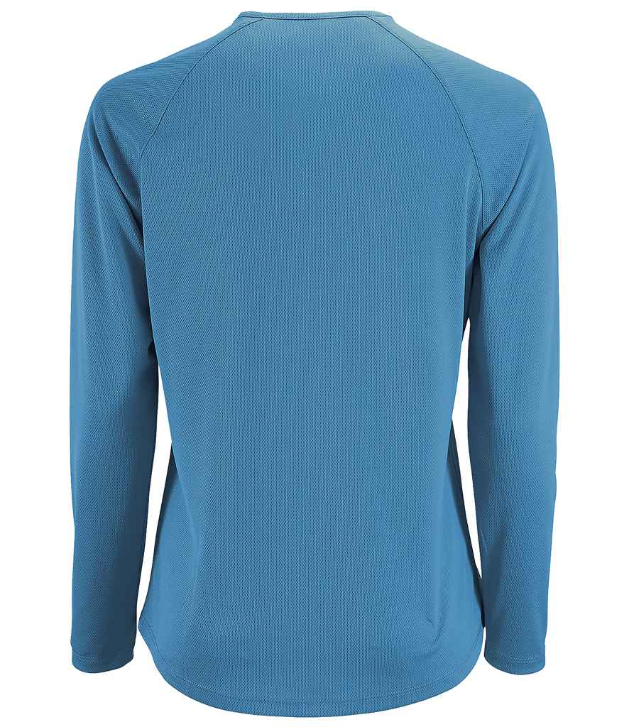 SOL'S Ladies Sporty Long Sleeve Performance T-Shirt | Aqua - Image 2