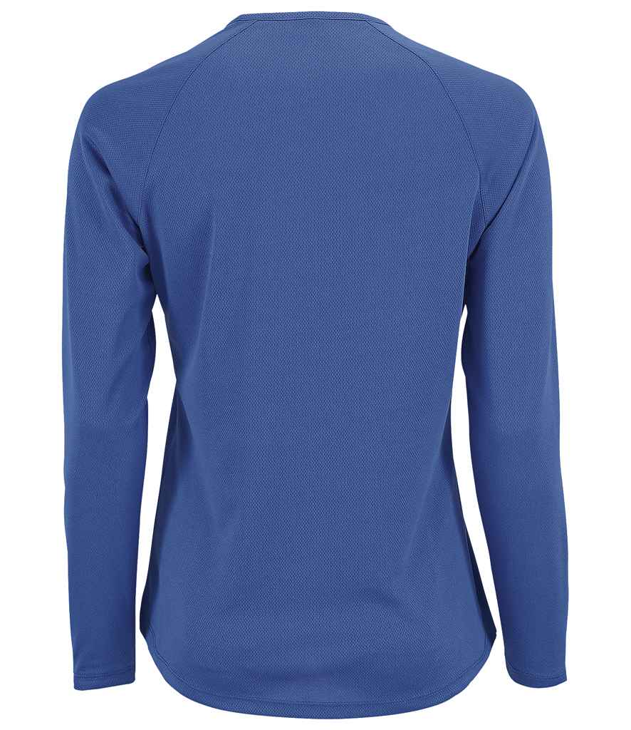SOL'S Ladies Sporty Long Sleeve Performance T-Shirt | Royal Blue - Image 2