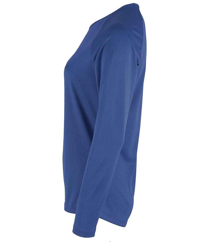 SOL'S Ladies Sporty Long Sleeve Performance T-Shirt | Royal Blue - Image 3