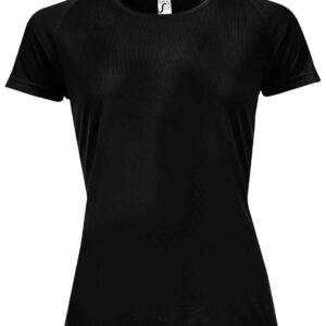 SOL'S Ladies Sporty Performance T-Shirt | Black