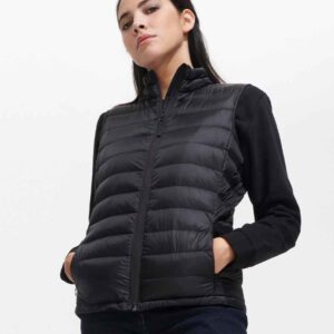 SOL'S Ladies Wilson Lightweight Padded Bodywarmer | Black
